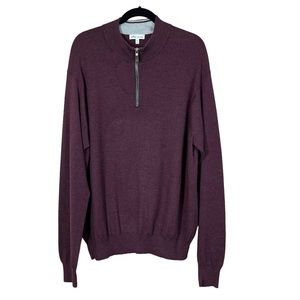 Peter Millar Purple Half-Zip Sweater